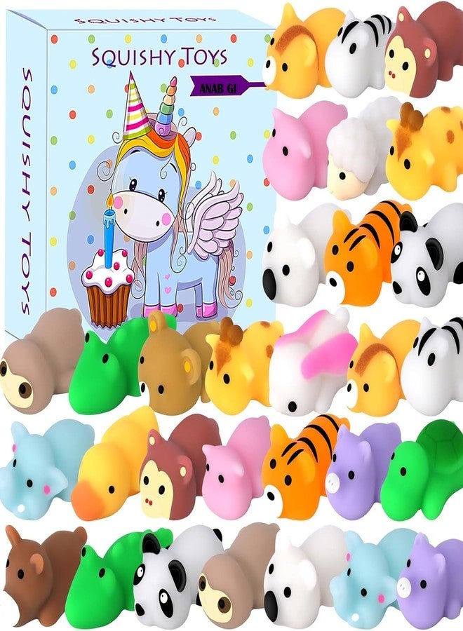 ANAB GI Squishies Mochi Toys, Mini Kawaii Squishy Forest Animals Squeeze Stress Relief Toys Easter Basket Stuffers Christmas Birthday for Kids(Pack-5) - Image 1